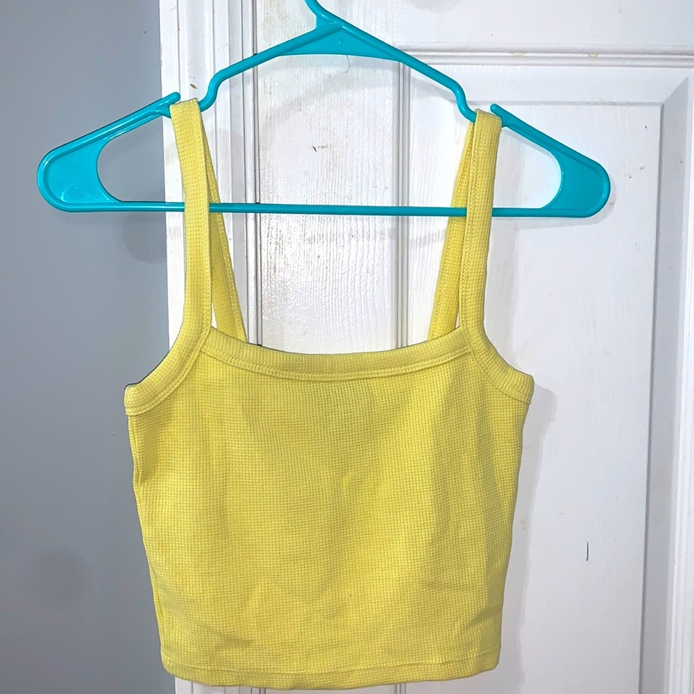 Yellow forever 21 tank top